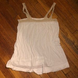 White Banana Republic Flowy Cotton Tank